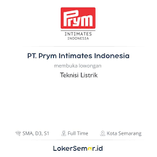 Fakta tersebut mengacu pada perkataan ganjar pranowo selaku gubernur pada sebuah wawancara dengan media. Lowongan Kerja Teknisi Listrik Di Pt Prym Intimates Indonesia Lokersemar Id