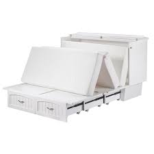 There are four color options to choose from, including: Atlantic Nantucket Murphy Queen White Cabinet Bed
