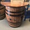Personalize this handsome piece of wine barrel furniture with your family name and date. 1