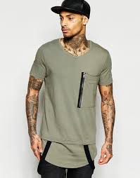 Asos Black Kaviar Longline Military T Shirt Erkek Tisort Erkek Giyim Tisort Modelleri