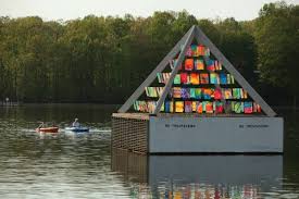 Lake Thoreau Now Holds Pyramid Of Light Reston Now Pyramids Public Art Lake