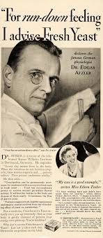 1933 Ad Fleischmann's Yeast Dr. Edgar Atzler Health
