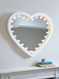 New Heart Light Mirror Girls Bedroom Modern Mirror With Lights Heart Lights