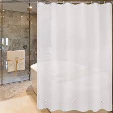 Likewise, shower curtain liners come with a magnet that keeps it in place and prevents swaying and touching you when taking a bath. Amazon Com Shower Curtain Liner Peva 8g Heavy Duty Frosted Bathroom Shower Curtains With Magnets No Smell Waterproof Shower Liner For Bathtubs Shower Stall Bathrooms 72 X 72 In 12 Hooks Kitchen Dining