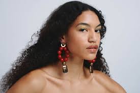 Red Coral Earrings, Statement Earrings, Shoulder Grazing Earrings, Long  Earrings, Vintage Style, Fashion Jewelry, Gift for Her, Oversized