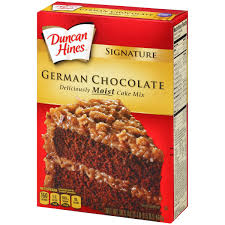 Great for sheet cakes, layer cakes, cupcakes, and more. Duncan Hines Moist Deluxe German Chocolate Cake Mix 18 25 Oz Walmart Com Walmart Com