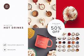 Winter Drinks Mockup Scene Creator Winter Drinks Scene Creator Custom Scene