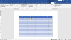 Klicken sie in der gruppe tabelle falls die gitternetzlinien nicht angezeigt werden, aktivieren sie in den tabellentools das. Tabellen Erstellen Und Formatieren Word Tutorial Youtube