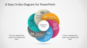 6 step circles diagram for powerpoint