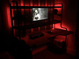 last post got deleted but here s mine gaming room setup bedroom hacks laptop gaming setup