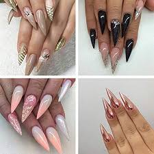 Learn how to do diy acrylic nails at home! Aoraem Stiletto Nail Tips Shape Natural Half Cover False Nails 10 Sizes 100pcs With Box For Diy Nail Art And Nail Salons Natural Pricepulse