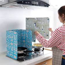 Are cream kitchen cabinets in style. Aluminum Foil Oil Shield For Gas Stove Heat Shield Kitchen Thermal Baffle Shopee Malaysia