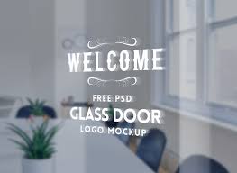 Glass Door Logo Mockup Logo Mockup Free Logo Mockup Psd Free Mockup