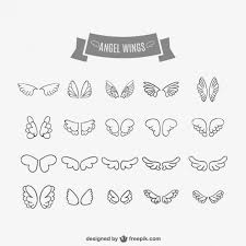 Lade Engelsflugel Doodles Gesetzt Kostenlos Herunter Hand Lettering Bullet Journal Inspiration Lettering