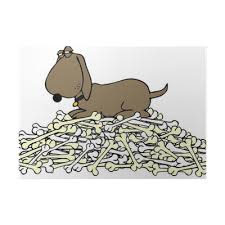 Dry bones' debut is in the game super mario bros. Dog Guarding A Pile Of Bones Poster Pixers We Live To Change