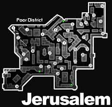 Behind al mualim's tower on top of the little obelisk in the pond. Steam Community Guide Flag Templar Maps