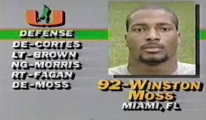 Happy 59th birthday to former University of Miami linebacker Winston Moss.  Moss was one of the most underrated standout players to play for the great  Miami Hurricane teams of the 1980s. Moss