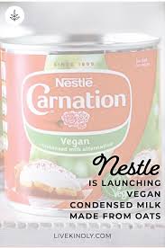 Nestle Is Launching Vegan Condensed Milk Made From Oats Vegan Condensed Milk Vegan Milk Plant Based Nutrition