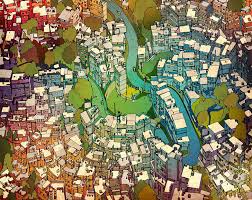 Very difficult coloring pagesof famous cities around the world. Fantastic Cities Colored Page Inhabitat Green Design Innovation Architecture Green Building