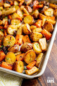 Healthy Delicious Syn Free Rosemary Roasted Potatoes Parsnips Carrots And Onion T Roasted Vegetable Recipes Roasted Vegetables Recipe Healthy Parsnip Recipes