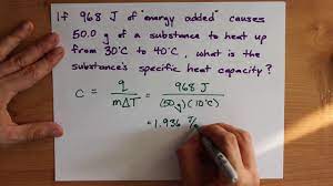 The mass is measured in grams. Using The Formula Q Mcdt Three Examples Youtube