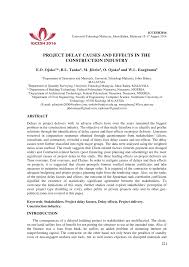 Syarikat sin kwang plastic industries sdn bhd. Pdf Project Delay Causes And Effects In The Construction Industry