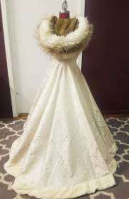 Viking Queen Wedding Dress Unique Faux Fur Trimmed Coat Gown Etsy Queen Wedding Dress Fur Wedding Dress Winter Wedding Dress Fur
