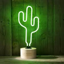 Geeek Neon Cactus Lamp Neon Light Green Geeektech Com