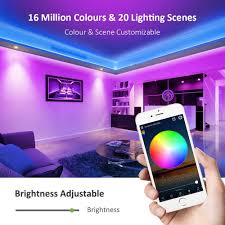 32 8ft Smart Wifi Rgb Led Strip Light Kit Alexa Wireless Flexible Col Icreating