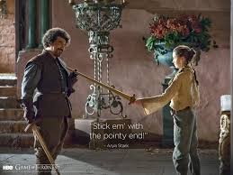 The long night has come and gone. Game Of Thrones Stick Em With The Pointy End Arya Stark Facebook