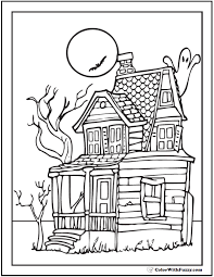 A jolly halloween vintage postcard coloring printable. 72 Halloween Printable Coloring Pages Jack O Lanterns Spiders Bats