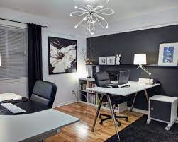 Maybe you would like to learn more about one of these? 25 Marvelous Home Ideas With A Modern Botanical Vibe Home Office Design Gray Home Offices Modern Home Office