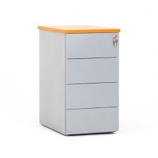 Caisson 4 Tiroirs Metal Top Bois Hauteur Bureau Cub Bdmobilier