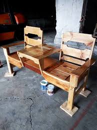 Wooden Double Chair Pallet Bench