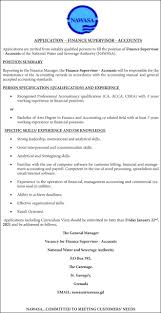 Accounting supervisors ensure that all financial and accounting operations within an accounting department run smoothly. Application Finance Supervisor Accounts Grenadian Voice