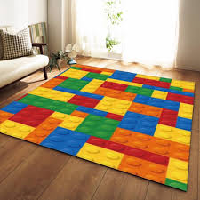 Colorful Kids Lego Print Area Rug Floor Mat Colorful Rugs Bedroom Modern Colorful Rugs Floor Rugs