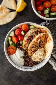Mediterranean Chicken Quinoa Bowl Recipe Mediterranean Chicken Chicken Quinoa Dinner Recipes Easy Quick