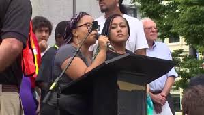 Image result for bernie protester take mic pics