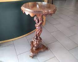 Sold cherub coffee table with glass top april 6 0113 10 00 am bst. Coffee Table Wood Console With Cherub Shaped Base Classic Catawiki
