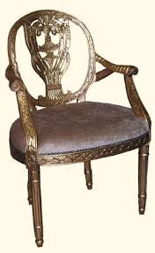 Gold Leaf Rococo Arm Chair With Gold Fabric Armchair Chair Gold Fabric