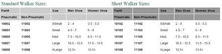 22 High Quality Cam Walker Boot Size Chart