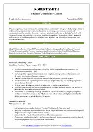 Community Liaison Resume Samples Qwikresume