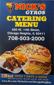 Nick S Gyros Home Chicago Heights Illinois Menu Prices Restaurant Reviews Facebook