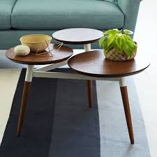 Clover Coffee Table Pecan White Coffee Table Affordable Coffee Tables Modern Furniture Living Room