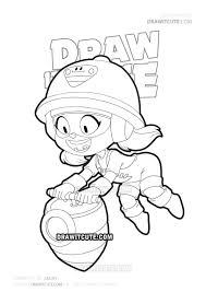 Her super is a bouncing ball of gum that deals damage. Brawl Stars Coloring Pages Jacky Coloring And Drawing