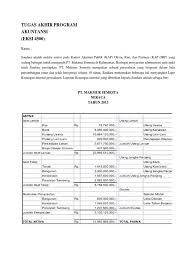 Naskah ujian 2012.1 tugas akhir program akuntansi kasus pt. Tugas Akhir Program Akuntansi Baru