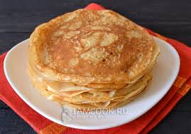 Satukan telur, susu/krimer, air dan esen vanila di dalam mangkuk atau jug. Pancake Pada Susu Cair