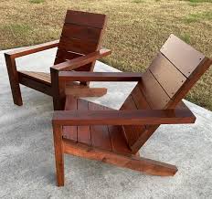 You can also build a matching coffee table and a matching side table. 2x4 Modern Adirondack Chair Ana White Outdoor Chairs Diy Wood Chair Diy Diy Patio Furniture