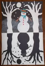 Snowy Winter Scene Christmas Art Projects Winter Art Lesson Winter Art