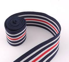 1.5 Inch High Elastic Striped Webbing Elastic Stretch Band Ribbon Multiple  Color Stripe Elastic Band 38mm Strap Webbing by the Yard
